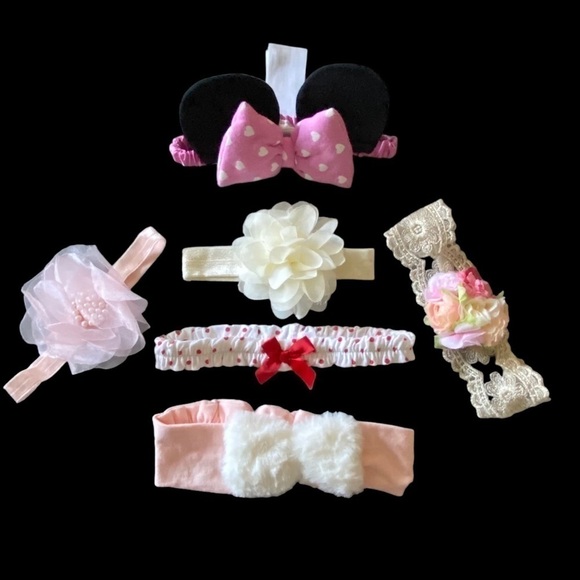 BABY GIRLS-ASSORTED ELASTIC HEADBANDS - Picture 1 of 7